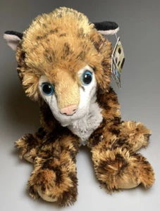 WWF World Wildlife Artists Fund Plush Stuffed Wild Cat 12” Leopard Cheetah 2015 - Picture 1 of 4