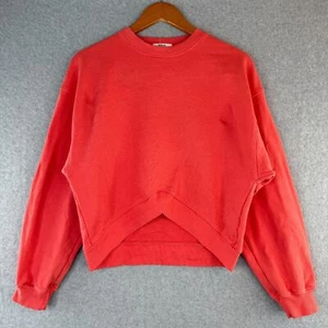 Maglione girocollo AGOLDE arancione cotone ritagliato manica lunga taglia S casual - Foto 1 di 8