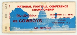 Vintage, selten 1972 NFC Championship Ticket Stub Dallas Cowboys, Washington Redskins - Bild 1 von 2