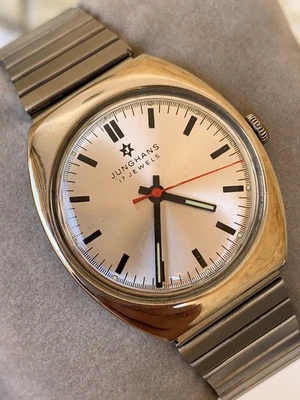 Reloj Junghans vintage de los años 60 cuerda manual para hombre Art Deco 35 mm hecho en Alemania raro Foto 1 de 4