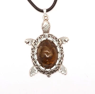 Ciondolo "Tartaruga" con ambra - Immagine 1 di 4