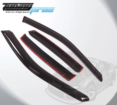 Deflector de visera de lluvia de humo oscuro 4 piezas canal de salida para Chevrolet Lumina 1995-2000 Foto 1 de 4