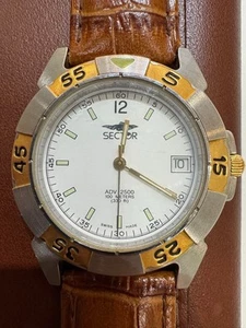 Orologio SECTOR ADV2500 Quarzo Cinturino Pelle Marrone Uomo Work in Progress - Foto 1 di 10