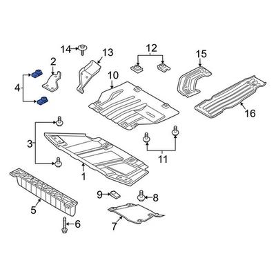 For Ford F-150 2010-2014 Ford W710650S439 Battery Tray Nut - Image 1 of 4