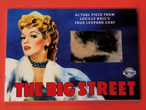 I Love Lucy TV RELIC WORN Faux Leopard Coat CARD Lucille Ball 2009 MOVIE POSTERS - Picture 1 of 2
