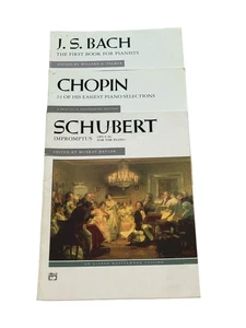 The First Book For Pianists Set Of 3 Books- Bach, Chopin And Schubert By Alfred - Imagen 1 de 7