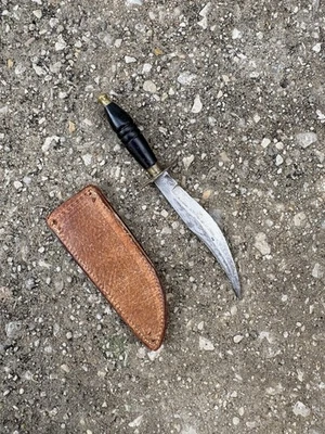 Cuchillo de lucha vintage mexicano miniatura “punta de escorpión” no funda de cuerno Bowie Foto 1 de 4