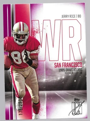 2024 Topps Signature Class #53 Jerry Rice Magenta #/250 Foto 1 de 2