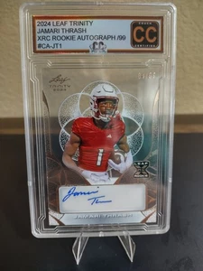 Jamari Thrash 2024 Leaf Trinity XRC Rookie Autograph /99 Slabbed Card - Picture 1 of 2