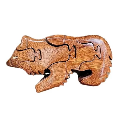 Wooden Puzzle Bear - Image 1 of 4