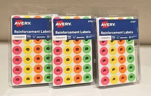 Reinforcement Labels 924 - Multi Color 6750 - 3 Packs - NEW - Picture 1 of 1