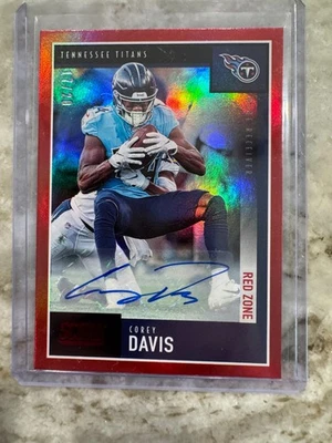 Corey Davis 2020 Score Red Zone Auto Autograph #17/20 Tennessee Titans - Image 1 of 4