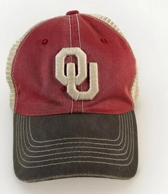 Oklahoma Sooner OU Snap Back Hat Cap Top Of The World NCAA Mesh Back - Image 1 of 4