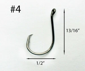 PACK OF 1000 BULK Size #4 TACKLEWORKS Offset Circle Fishing Hooks 7384 - Picture 1 of 1