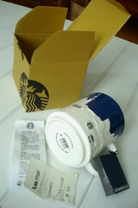 New Rare Starbucks China SHANGHAI City 16oz Relief Ceramic Mug Limited Edition - Picture 1 of 22