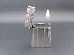 ST Dupont Line 1 BR Gas Lighter - Silver plated - Made In France - BA03-1466 - Picture 1 of 24