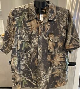 Remington Camouflage Short Sleeve Velco Closure  Shirt Pockets Vented Men’s XL