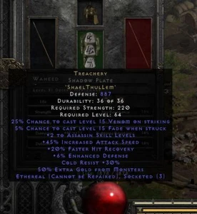 Diablo 2: Resurrected PC 💥S4 LADDER Softcore D2R 💥 Rune word Treachery - Picture 1 of 1