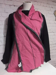 Sciarpa VALORE 85% Cashmere 15% Lana Rosa e Grigio Made in Italy 10" X 70" - Foto 1 di 8