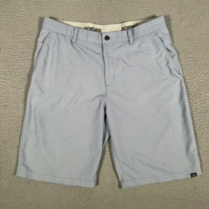 Adidas Shorts Mens 34 Blue Striped 10" Golf Casual Performance Stretch Preppy - Picture 1 of 14