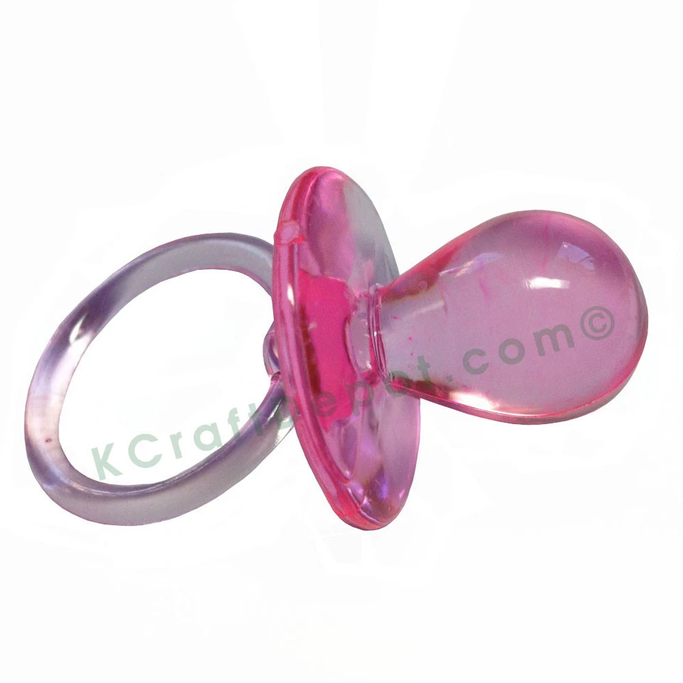 Chupetes transparentes 2-1/2" Baby Shower Fiesta Juego Decoración Favores U-Pick Colores Foto 1 de 1