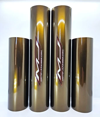 Cubiertas de gráficos para horquilla calcomanías negras brillantes doradas gráficos CERO FX FXS DSR S Foto 1 de 4