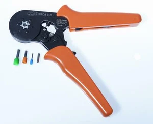 Sechskant Crimpwerkzeug Sechskant Stiefelette Beschläge Kordel Endklemmen 0,25-6 mm2 HSC8 6-6 - Bild 1 von 2