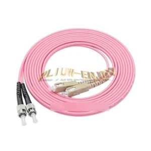 20M SC UPC to ST UPC Duplex OM4 Multimode 3.0mm Fiber Optical Patch Cord Cable - Picture 1 of 6