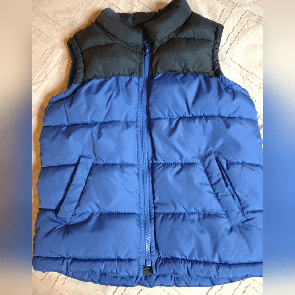 Bundle Boys 5T Old Navy Puffer Vest Black & Blue, Old Navy 5T Zip Sweater Vest - Image 1 of 4