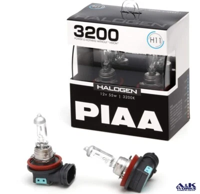 PIAA HS6011 Headlights Foglights Halogen Bulb H11 12V 55W 3200K Genuine White - Image 1 of 4