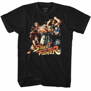 Street Fighter 1987 Capcom Video Game Group Of Fighters Men's T Shirt  - Picture 1 of 5