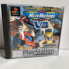 PS1 PLAYSTATION1 MICRO MACHINES V3 •PLATINUM• 100% COMPLETE