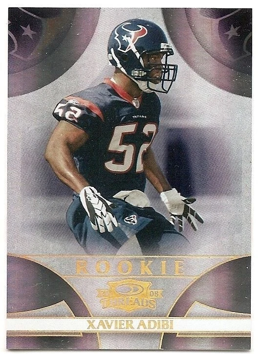 2008 DONRUSS THREADS ROOKIES GOLD HOLOFOIL #248 Xavier Adibi #31/50 - Image 1 of 1