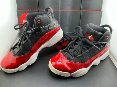 Jordan Zapatos Niños Talla 3y Negro Rojo Blanco ligeramente usados 📦 Foto 1 de 4