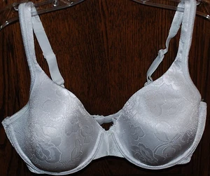 Sujetador con aros 36DD NUEVO SIN ETIQUETAS blanco tocador patrón floral justo para mujer - Imagen 1 de 4