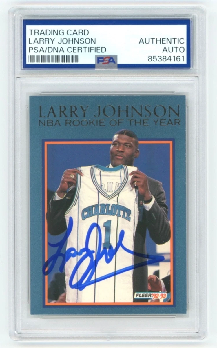 Larry Johnson Basketball Sports Trading Card Singles Autographed