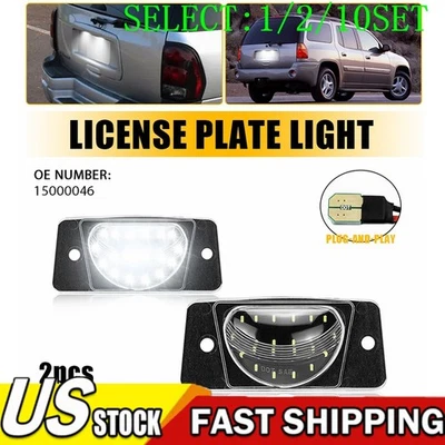 Luz de matrícula LED BLANCA para 02-09 Chevrolet Trailblazer / GMC Envoy 1~10X Foto 1 de 4