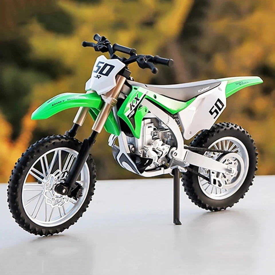 1:12 Kawasaki KX450 Diecast Motorcycle Model Alloy Dirt Bike Off-Road Toy Gift - Image 1 of 4