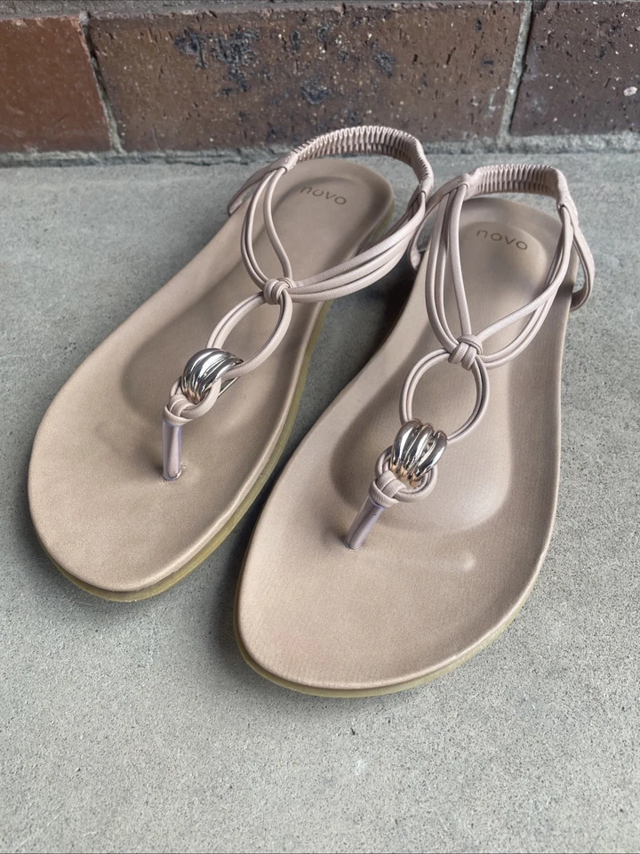 Novo Women’s Tazia Nude Sandals - Size 10 - image 1 of 4