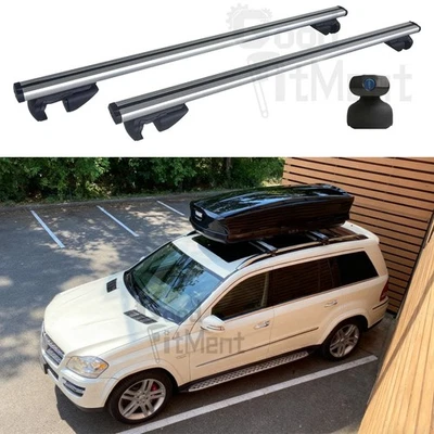 For Mercedes Benz GL450 2013-2016 Roof Racks Cross Bars Luggage Carrier w/Lock Foto 1 de 4