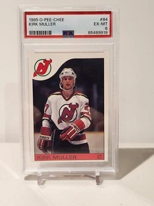 1985-86 O-Pee-Chee Kirk Muller Rookie RC #84 PSA 6 New Jersey Devils - Picture 1 of 3