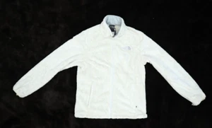 The North Face Womens White Stand Up Collar Zip Up Faux Fur Long Sleeve Jacket S - Picture 1 of 10