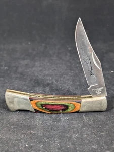 FROST CUTLERY Pocket Knife JAPAN BARRACUDA Wood Handle 2.25" Blade 6" Overall - Picture 1 of 10