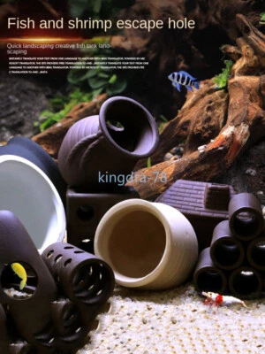 Pottery Pot Fish Shrimp Escape House Spawning Hole Fish Tank Landscape - Image 1 of 4