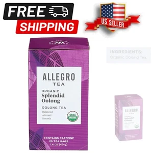 Splendid Oolong Tea Bags - 20 Count of Organic Caffeinated Tea for Bliss - Picture 1 of 10