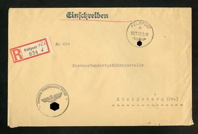FELDPOST 2.WK R-BRIEF 20.2.1940 - KÖNIGSBERG PREUSSEN !!! (967775) - Bild 1 von 2