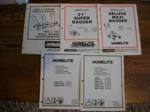 Homelite Jacobsen 1974-83 Walk Behind cortacésped manual de servicio/listado de piezas-5 libros - Imagen 1 de 7