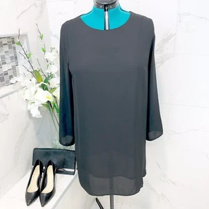 Bar III Black Chiffon Sheath Dress Long Sleeves XXL (16) NWT - Picture 1 of 8