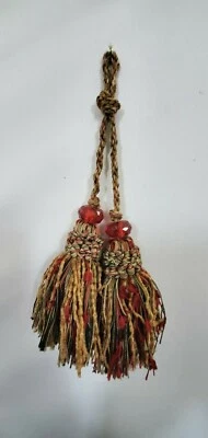 Lote de 12 PIEZAS Silla Doble Chenilla Alta Calidad Borla Ardiente Rojo, Verde, Dorado Foto 1 de 3