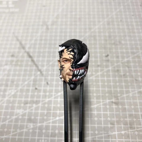 Painted Service 1/12 Tom Hardy Venom Eddie Brock Head Sculpt fit 6" Figure ML Cover